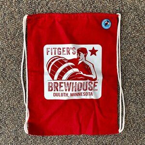 Fitger's Brewhouse Red Drawstring Bag